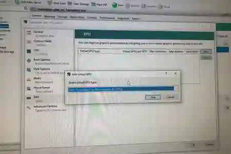 Photo - XCP-ng Selecting the iGPU to passthrough to VM