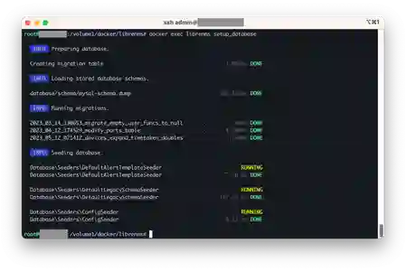 Photo - Setup MariaDB database complete