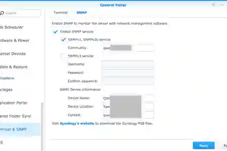 Photo - Enable SNMP v2c
