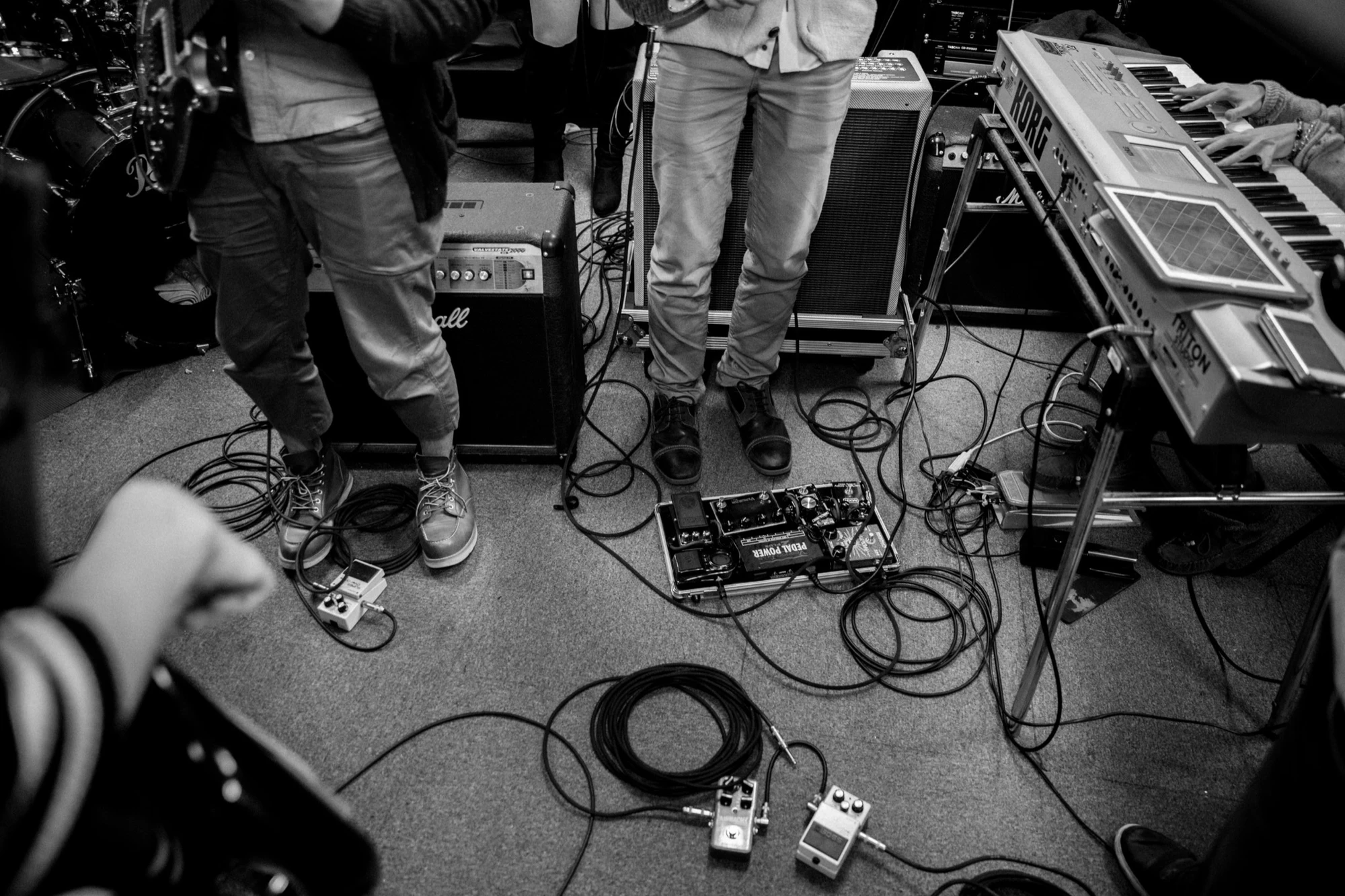 In the studios