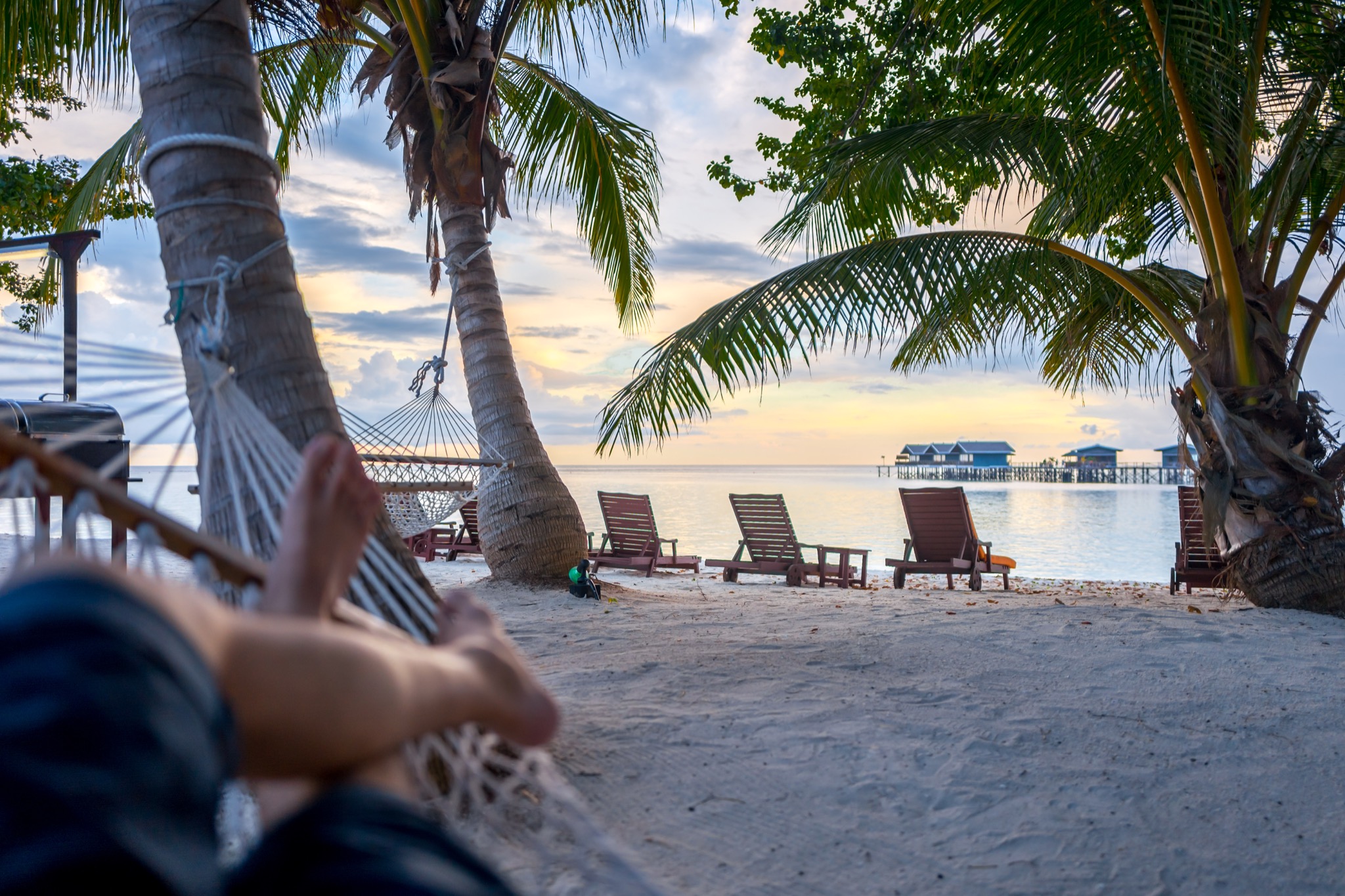 Relaxing on the beach