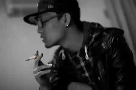 Photo - Musician and Cigarette - Somehow they always go together
