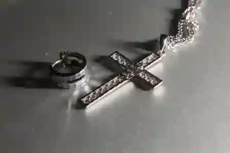 Photo - Earring and Cross